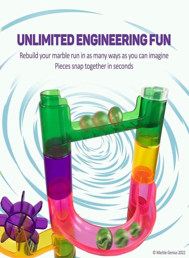 Marble Genius Marble Run Booster Set - 20 Pieces Total (Marbles Not Included), Construction Building Blocks Toys for Ages 3 and Above, with Instruction App Access, Add-On Set, Primary - Image 4